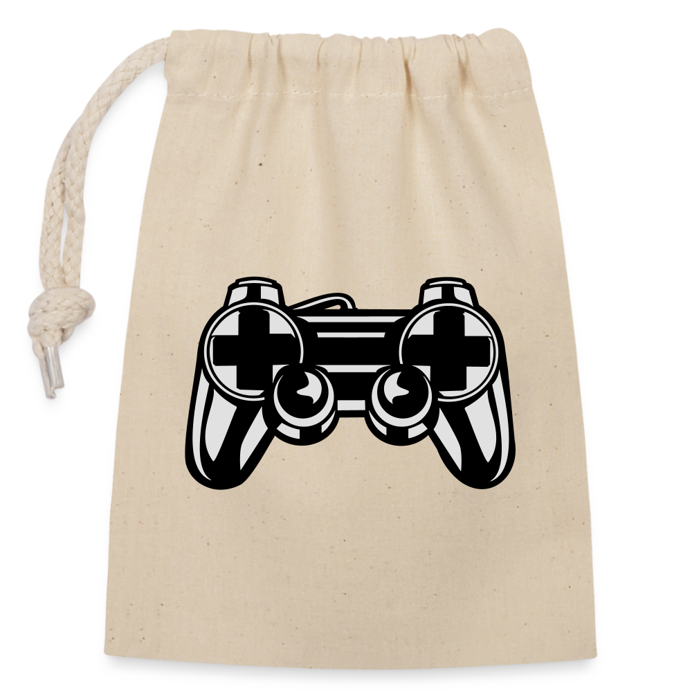 Sac cadeau en coton avec cordon (14 x 20 cm) - nature