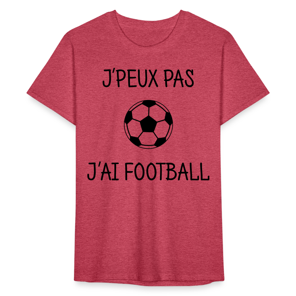 T-shirt Homme Fruit of the Loom - rouge chiné