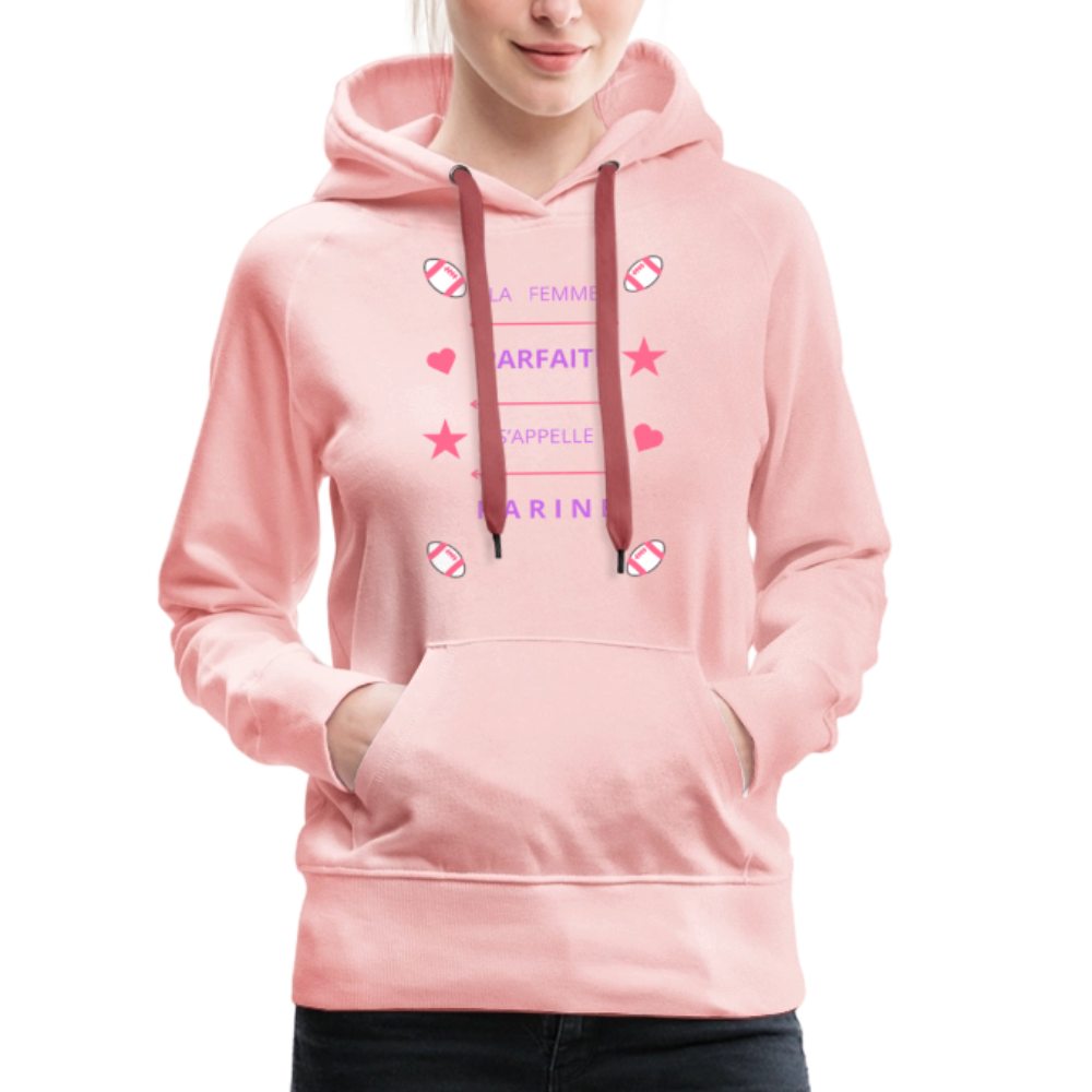 Sweat-shirt à capuche Premium pour femmes - rose cristal