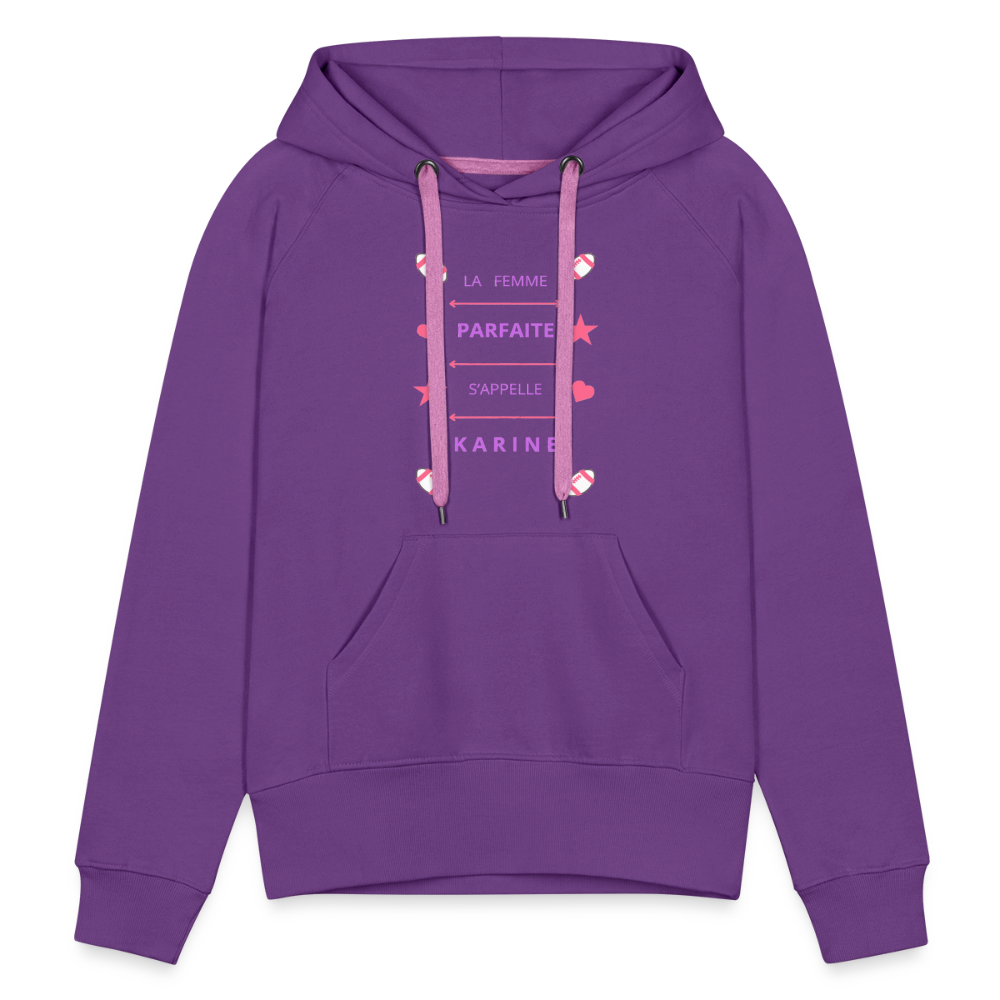 Sweat-shirt à capuche Premium pour femmes - violet