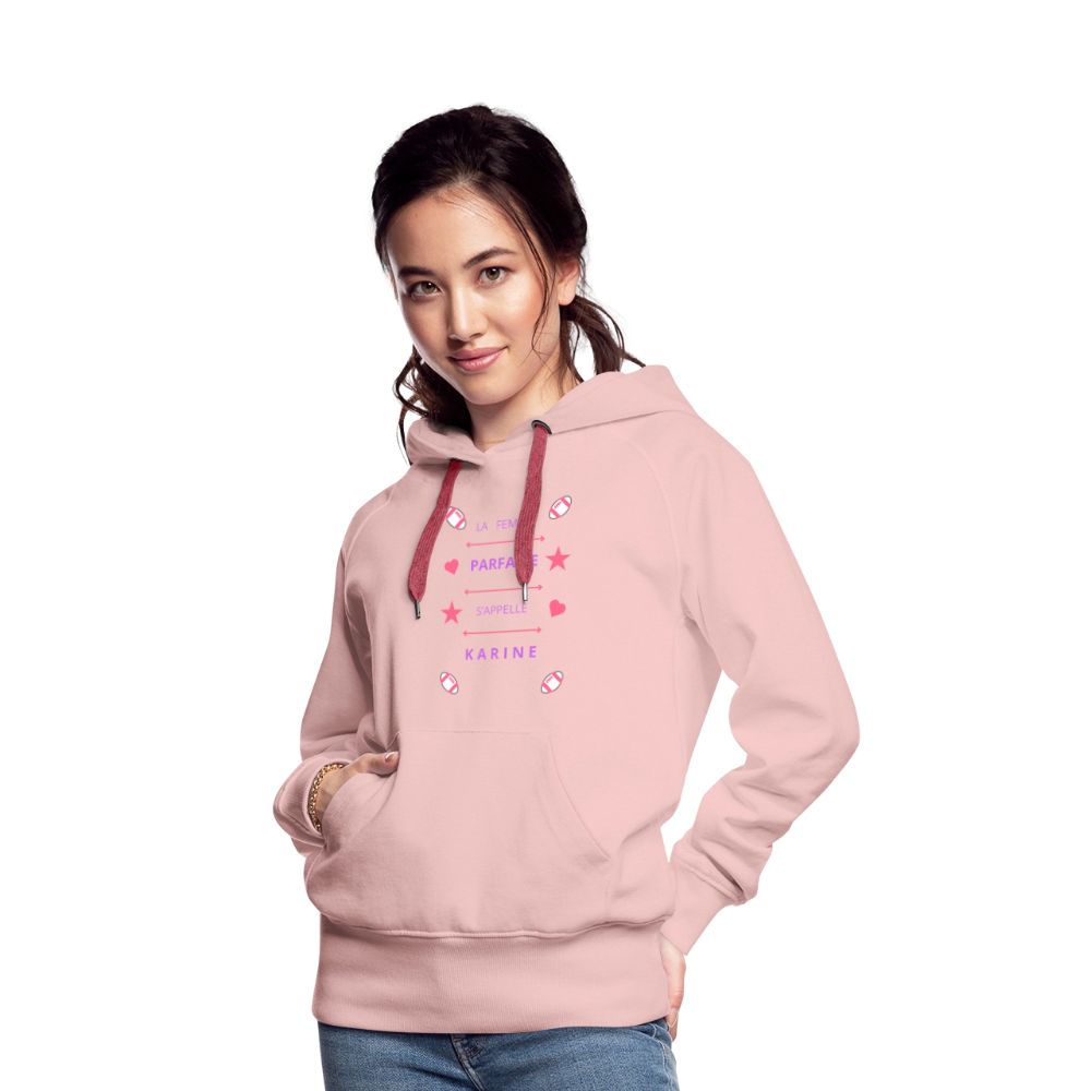 Sweat-shirt à capuche Premium pour femmes - rose cristal