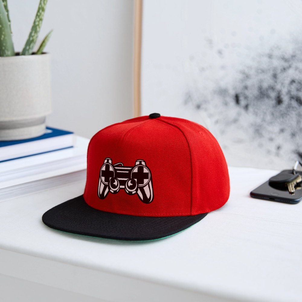 Casquette snapback - rouge/noir