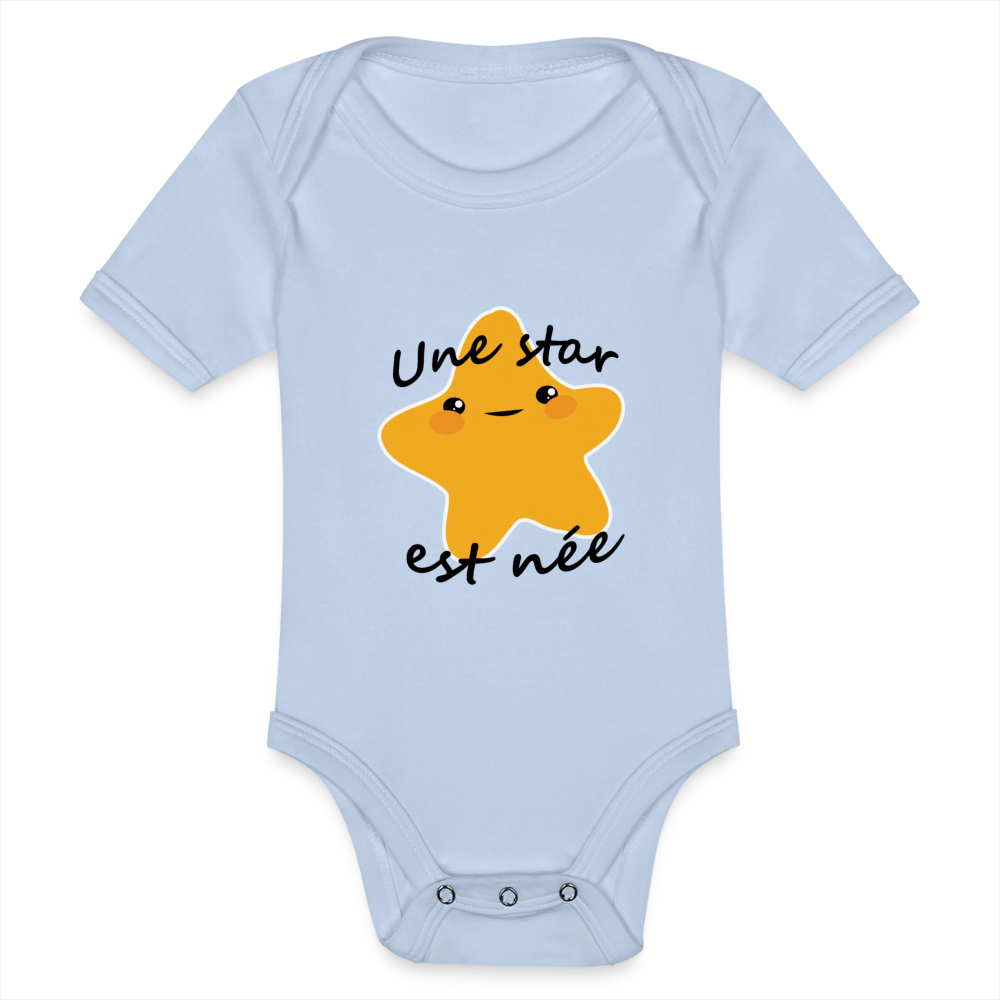 Body Bébé bio manches courtes - ciel