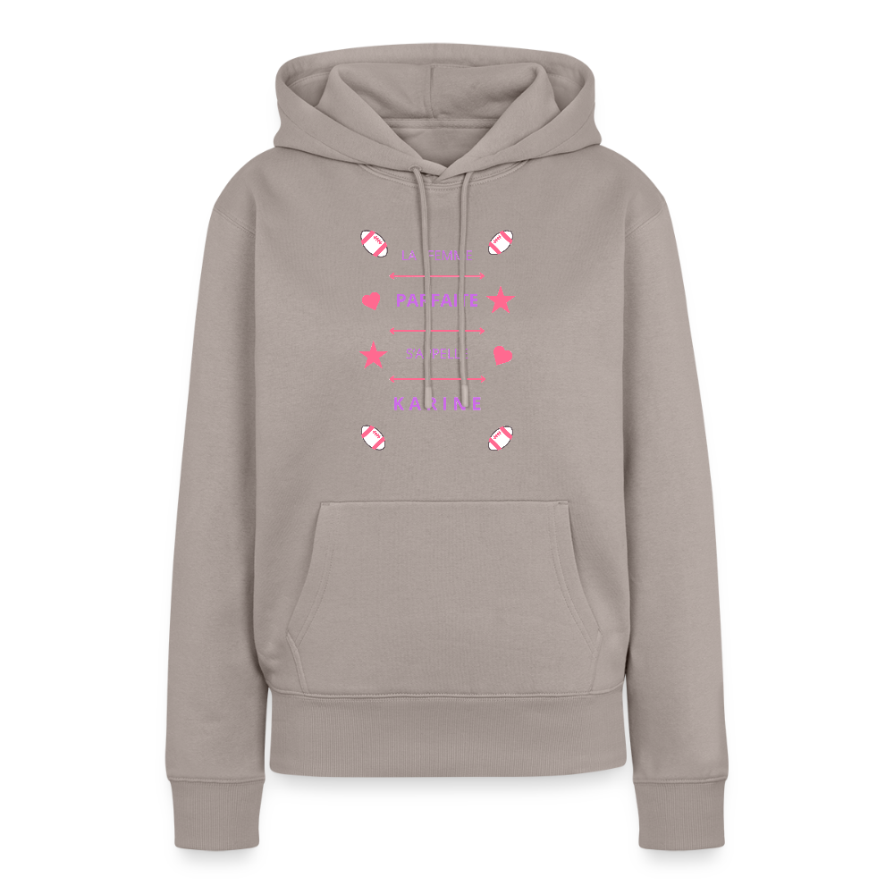 Sweat-shirt à capuche Premium pour femmes - taupe