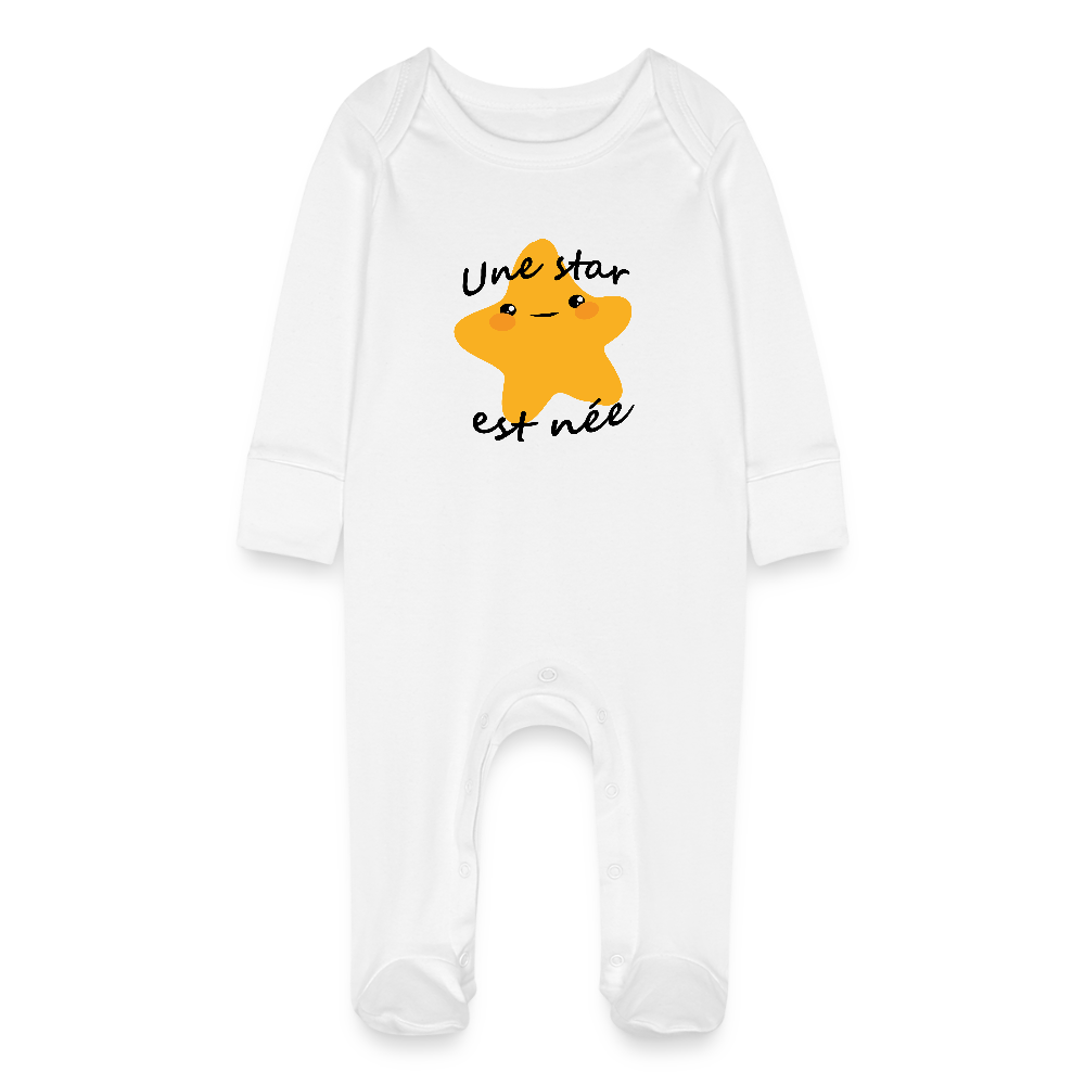 Grenouillère bio avec gants Bébé - blanc