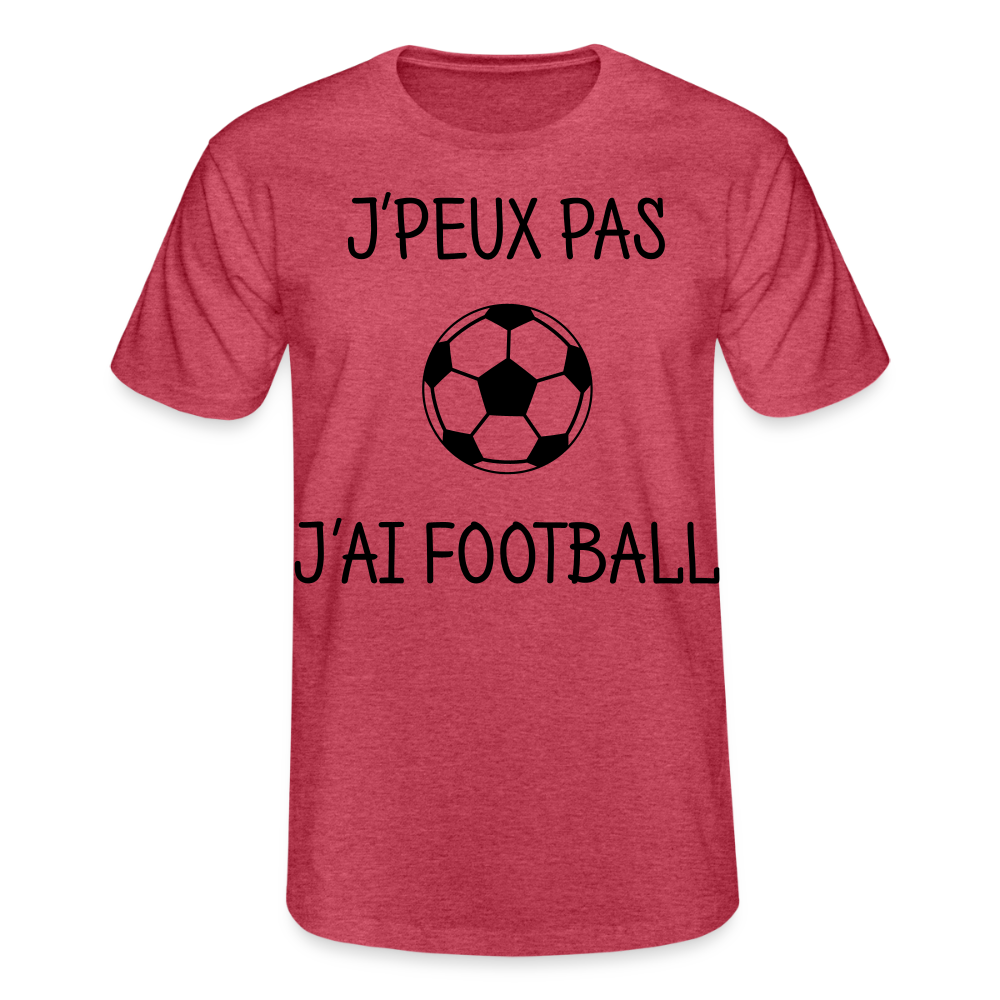 T-shirt Homme Fruit of the Loom - rouge chiné