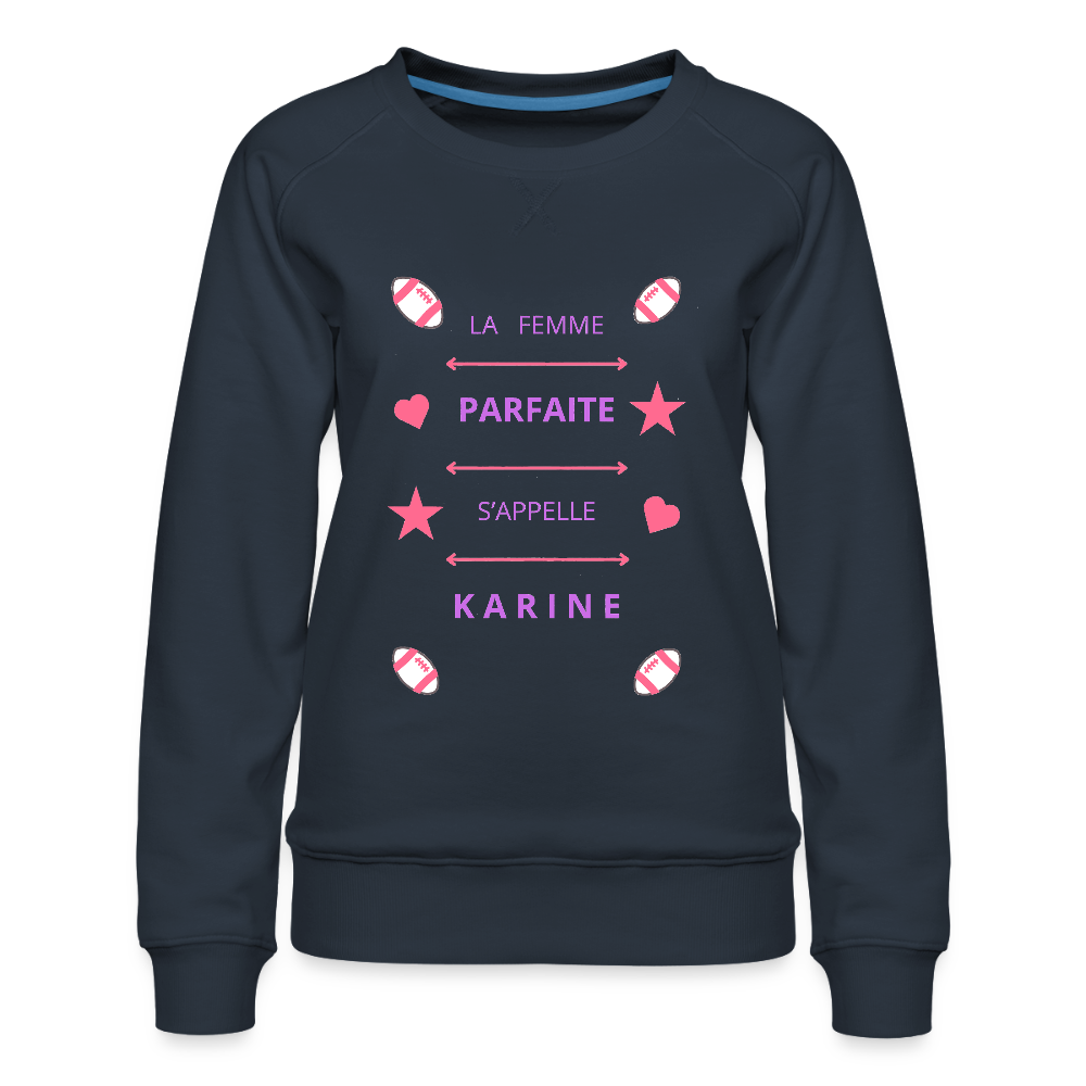 Sweat ras-du-cou Premium Femme - marine
