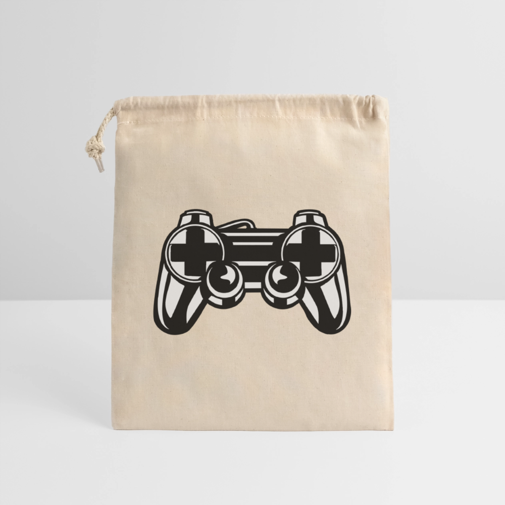 Sac cadeau en coton avec cordon (25 x 30 cm) - nature
