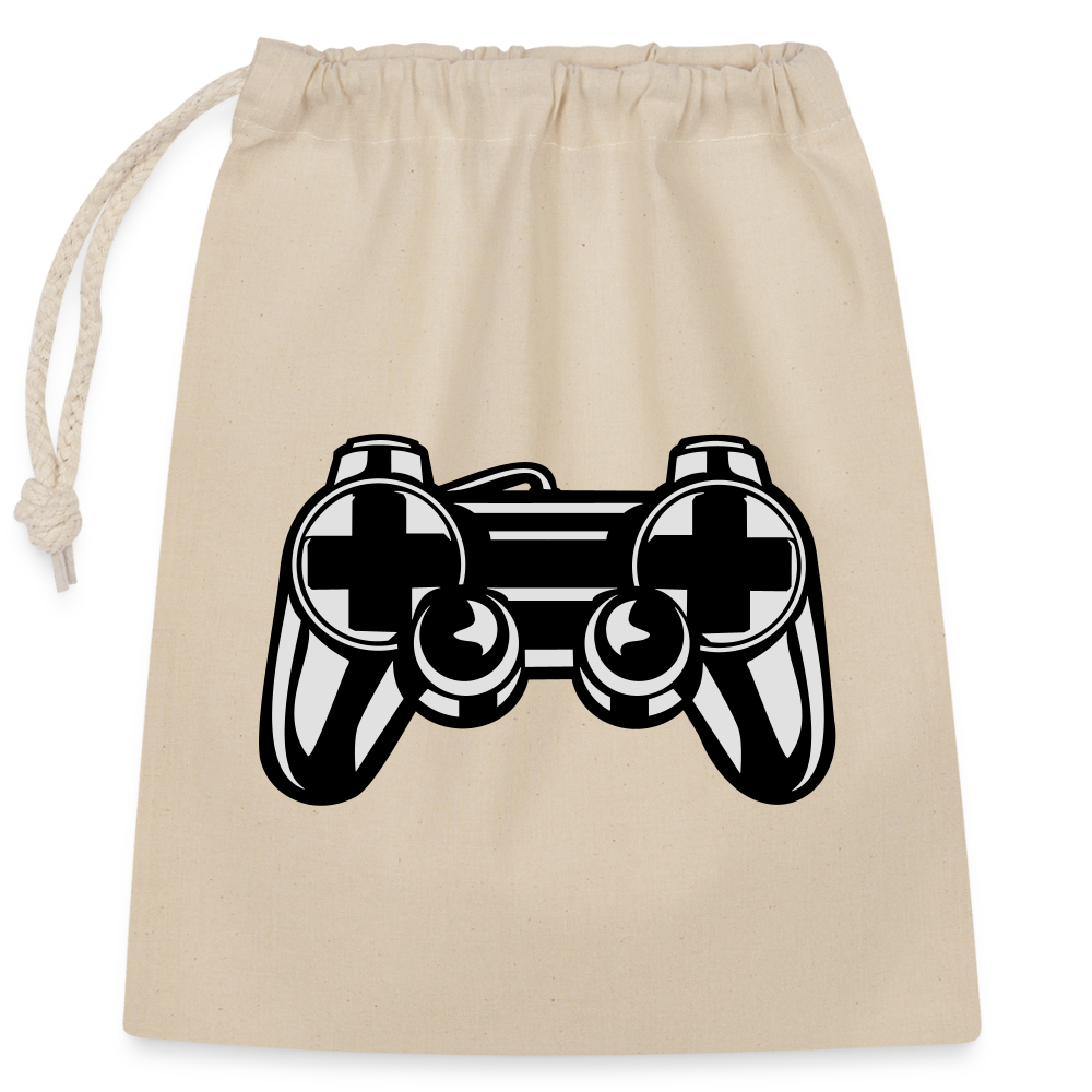 Sac cadeau en coton avec cordon (25 x 30 cm) - nature