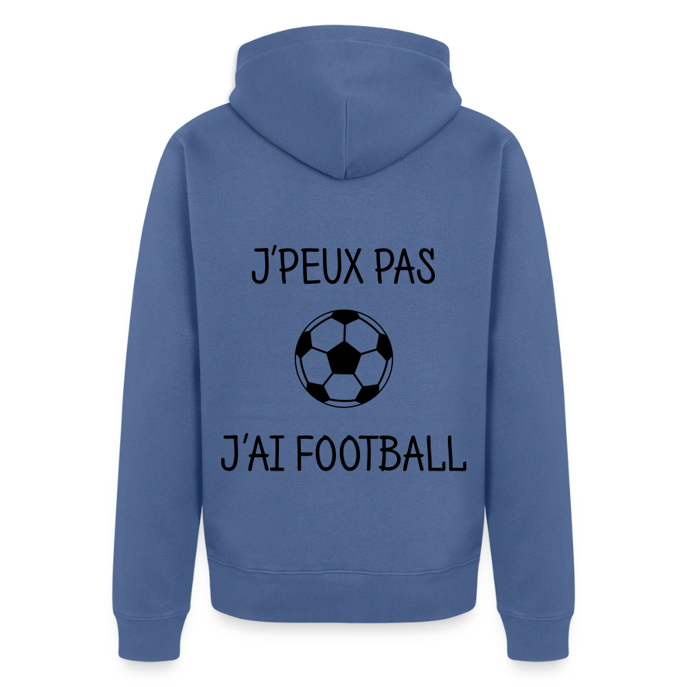 Veste à capuche Premium Homme - bleu pigeon
