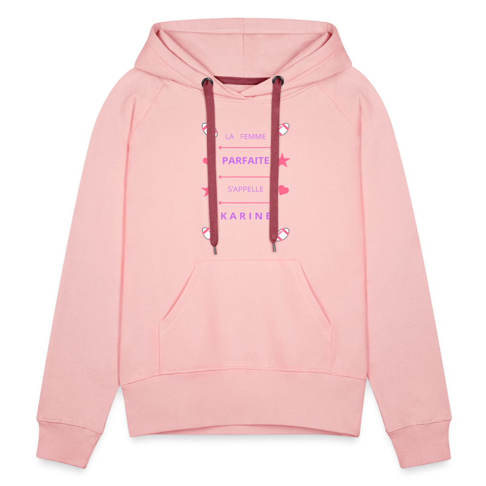 Sweat-shirt à capuche Premium pour femmes - rose cristal
