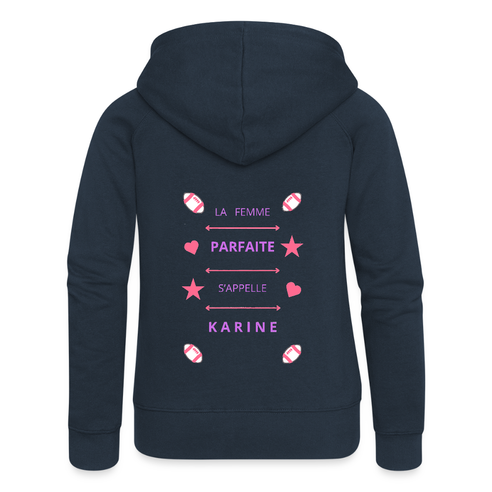 Veste à capuche Premium Femme - marine