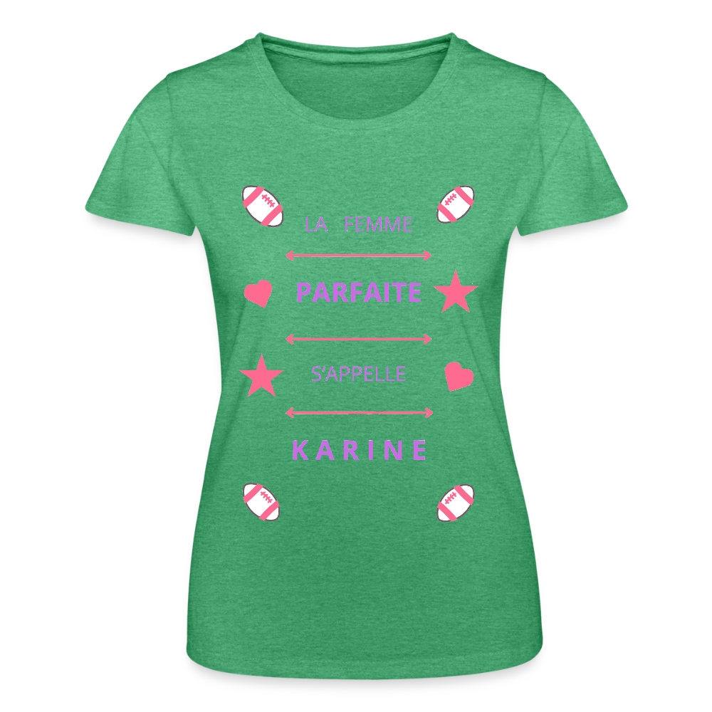T-shirt Femme Fruit of the Loom - vert chiné