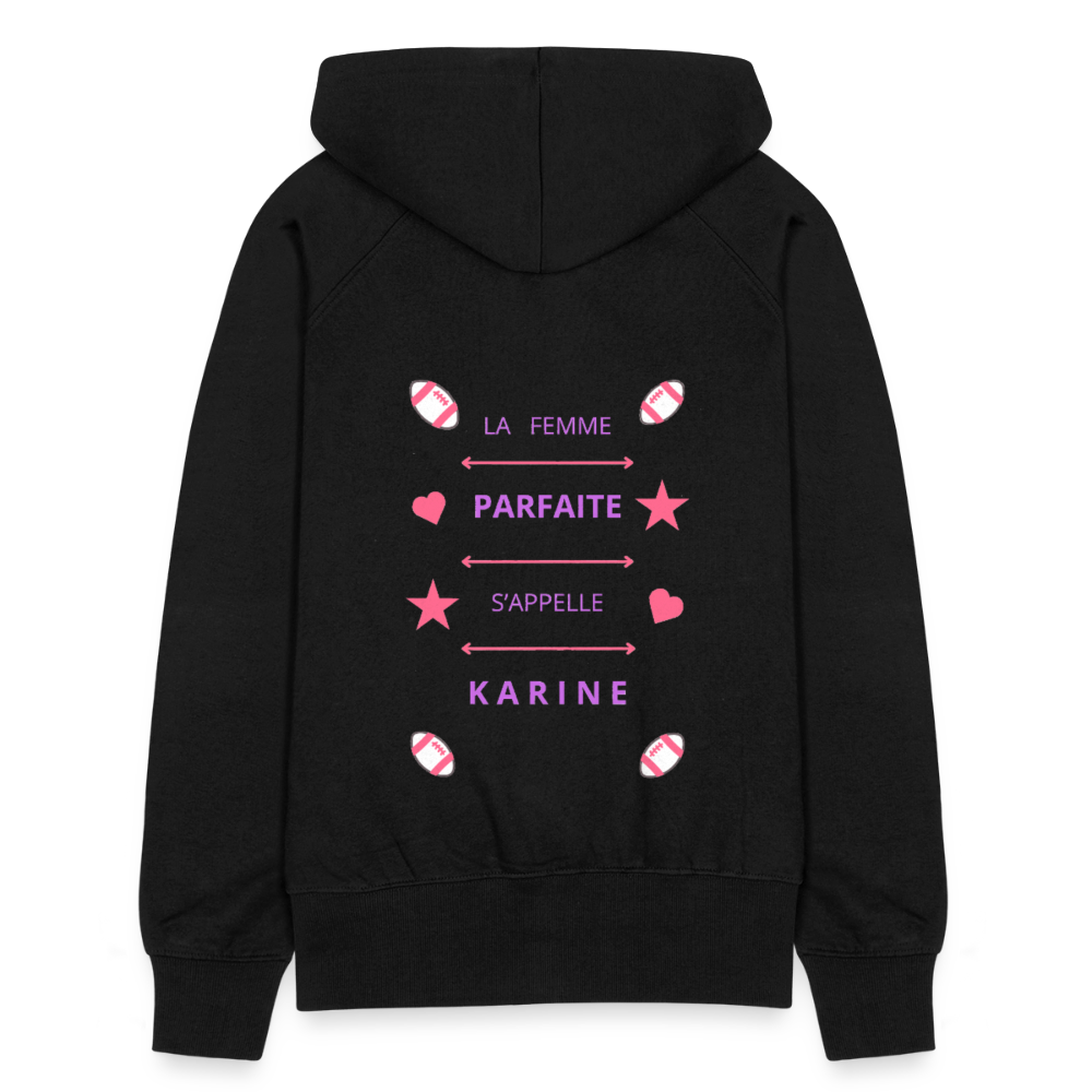 Veste à capuche Premium Femme - noir