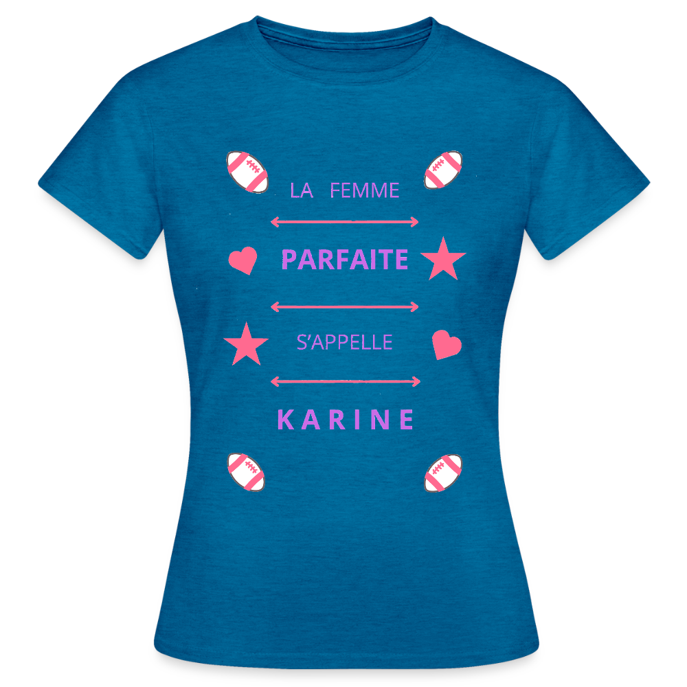 T-shirt Femme - bleu saphir antique chiné