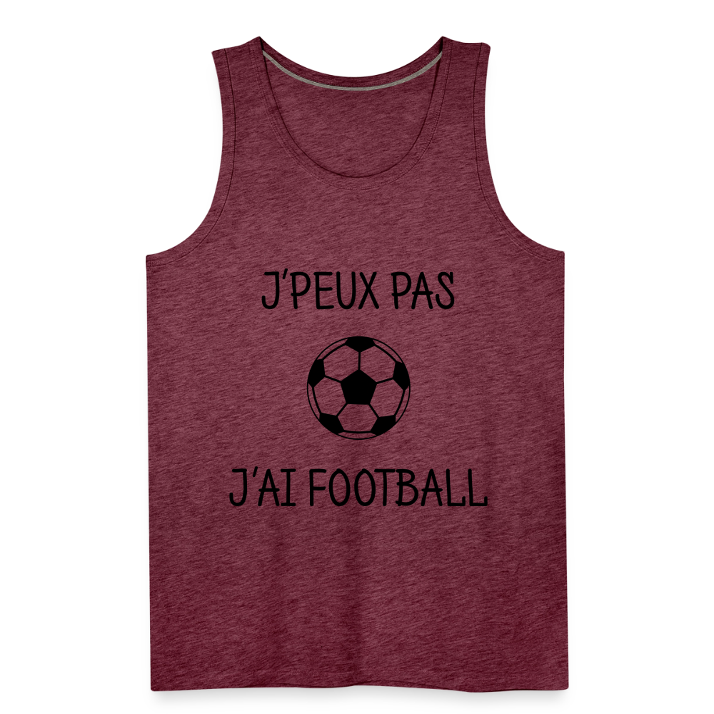 Débardeur Premium Homme - rouge bordeaux chiné