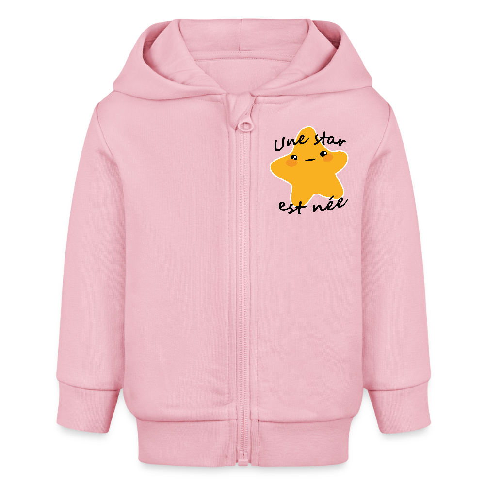 Veste à capuche bio CONNECTOR Stanley/Stella Bébé - rose pâle