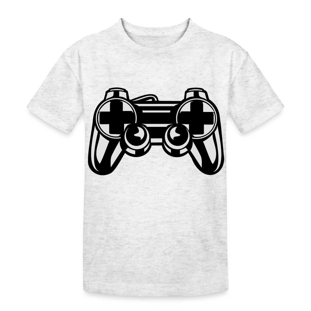 T-shirt coton épais enfant - blanc chiné