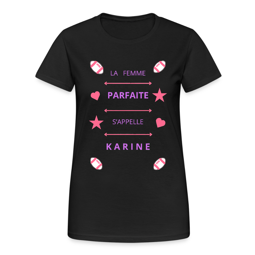 T-shirt Gildan épais femme - noir