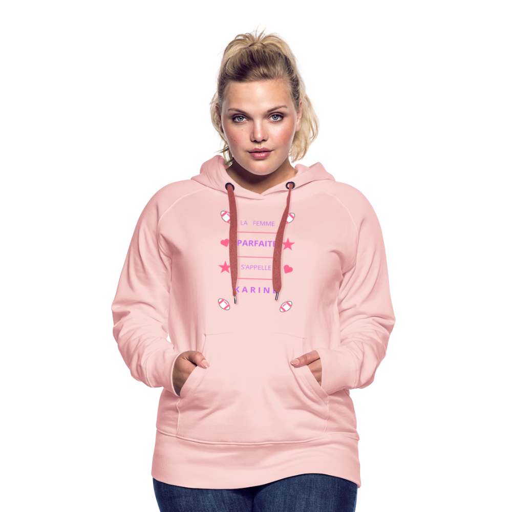 Sweat-shirt à capuche Premium pour femmes - rose cristal