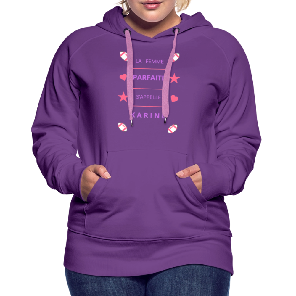 Sweat-shirt à capuche Premium pour femmes - violet