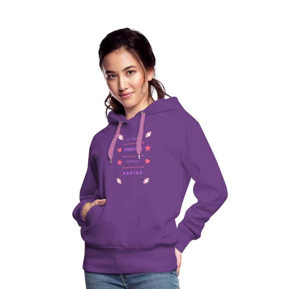 Sweat-shirt à capuche Premium pour femmes - violet