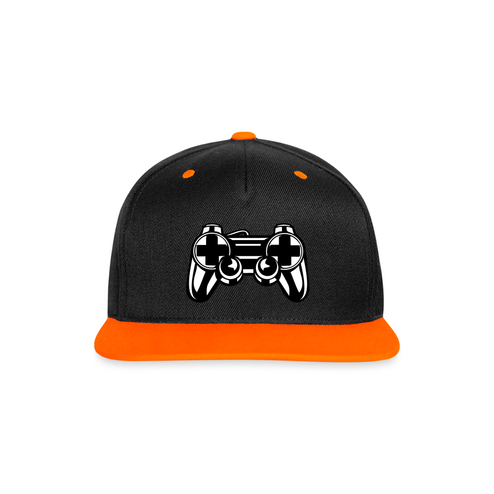 Casquette Snapback contrastée - noir/orange néon