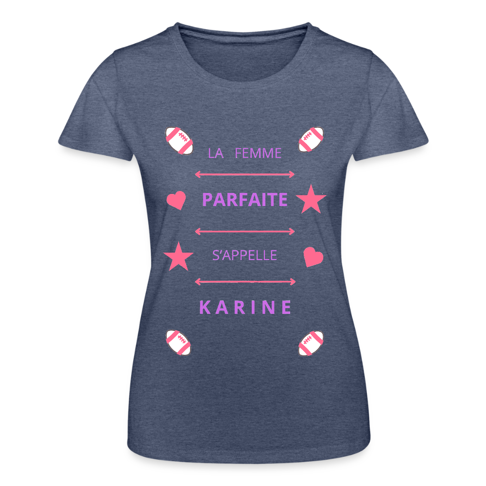 T-shirt Femme Fruit of the Loom - marine chiné