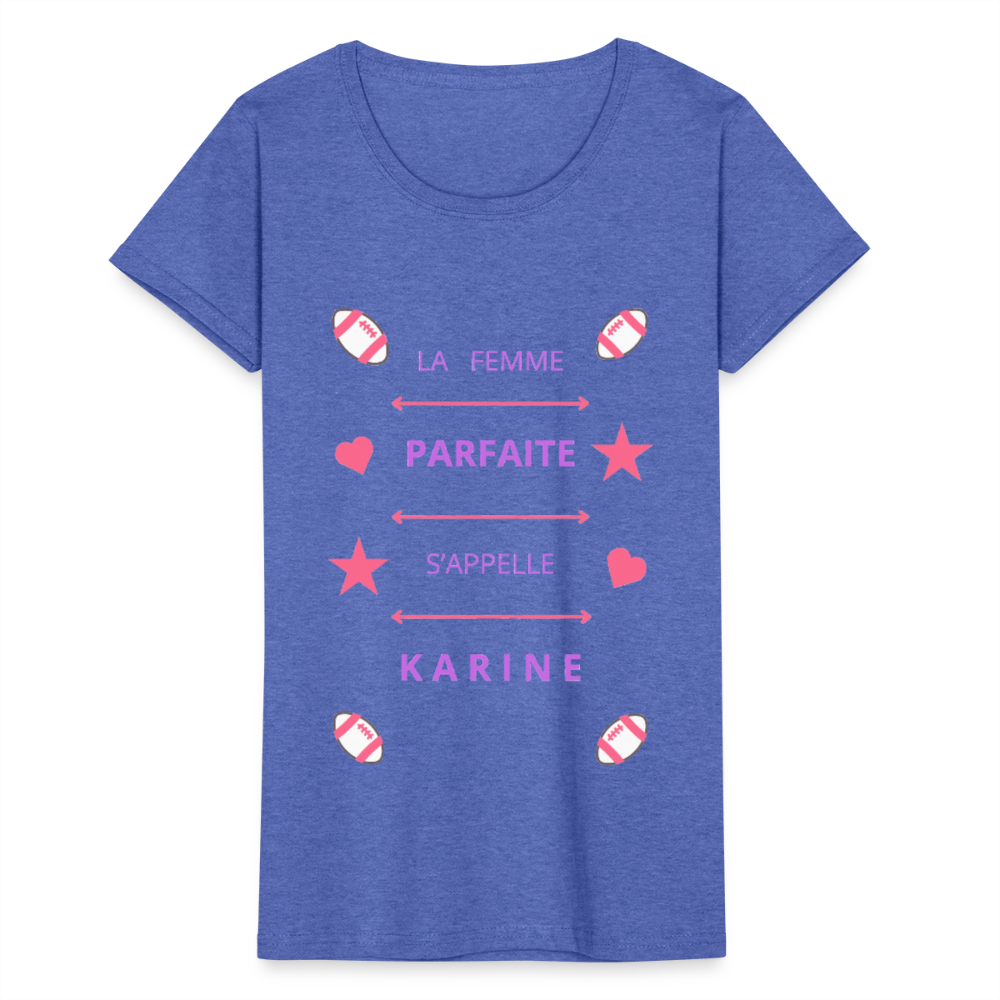 T-shirt Femme Fruit of the Loom - bleu chiné
