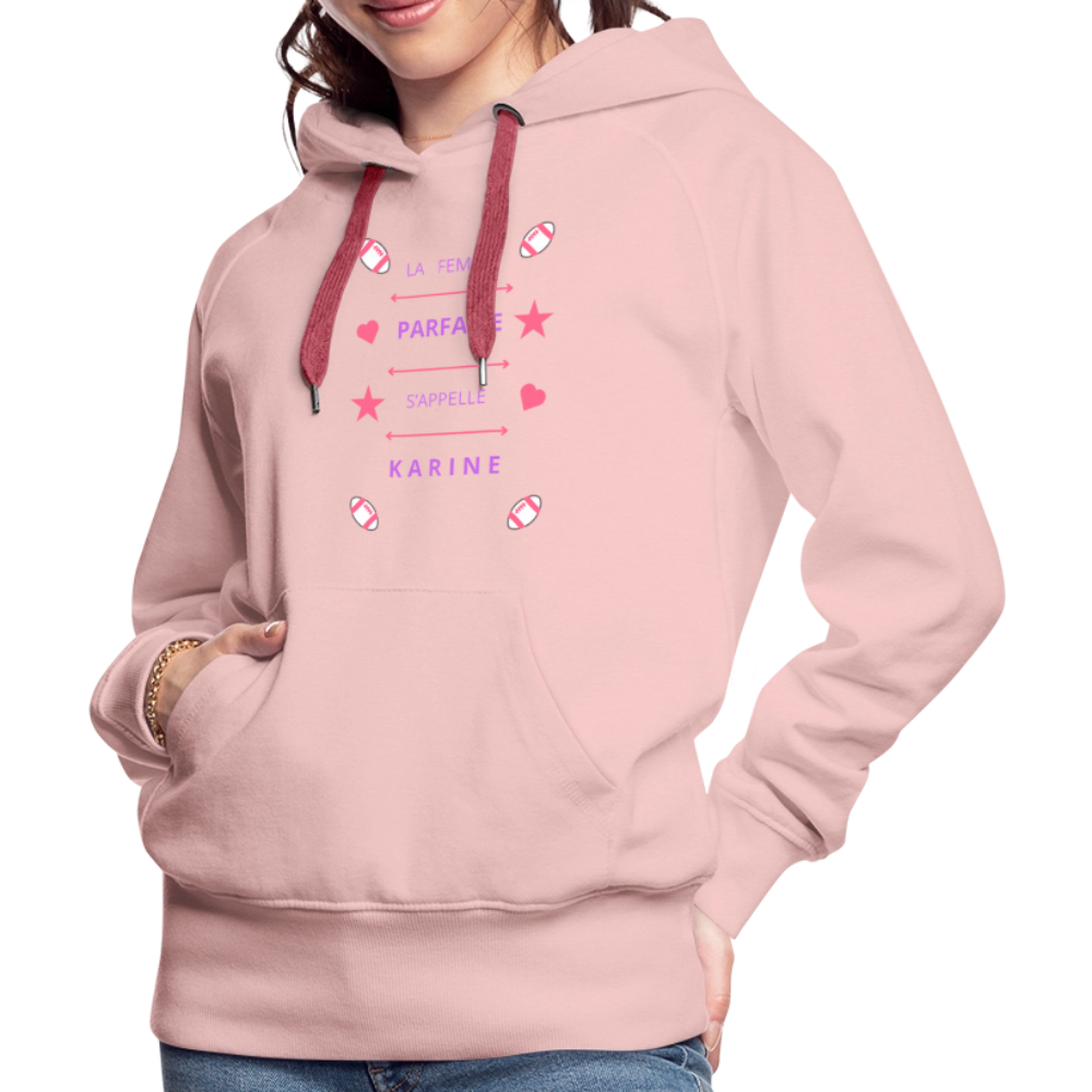 Sweat-shirt à capuche Premium pour femmes - rose cristal