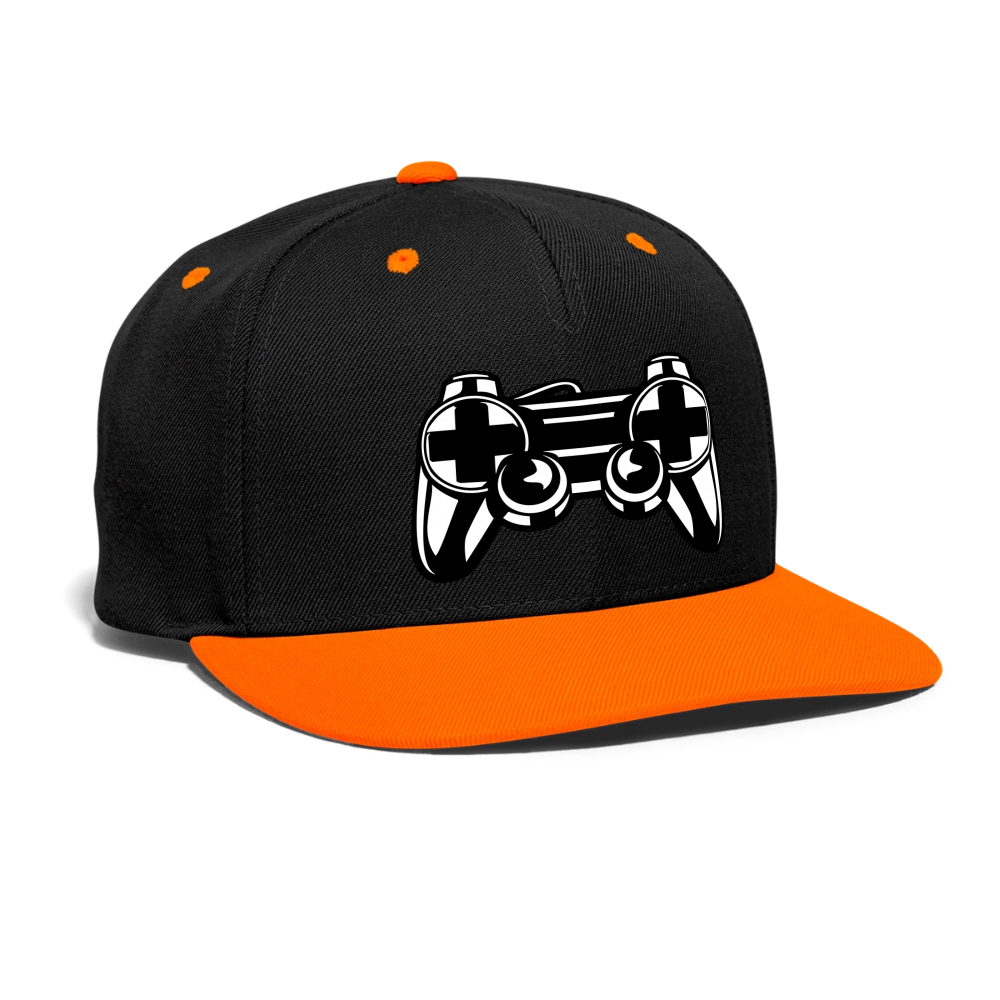 Casquette Snapback contrastée - noir/orange néon