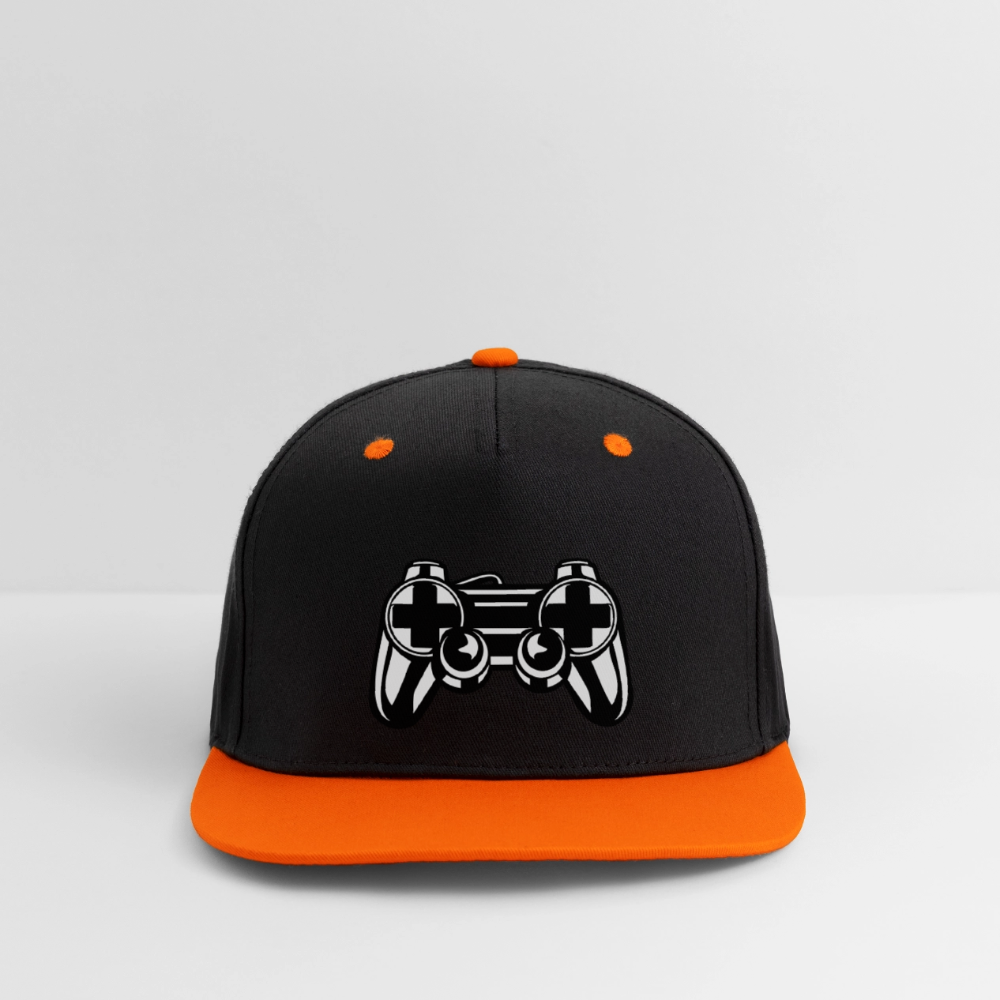 Casquette Snapback contrastée - noir/orange néon