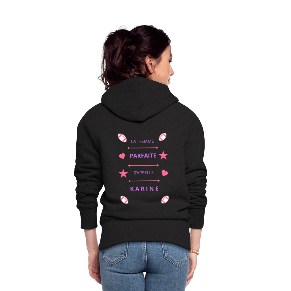 Veste à capuche Premium Femme - noir