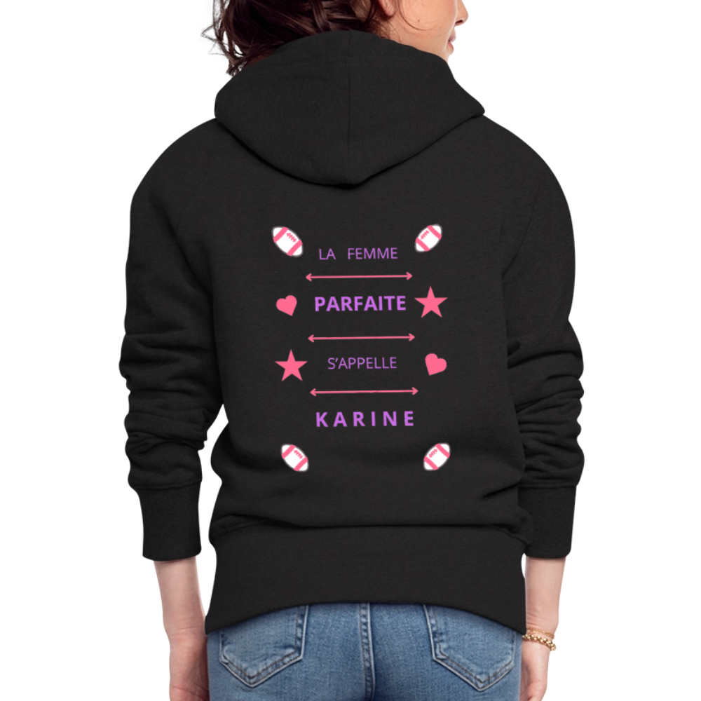 Veste à capuche Premium Femme - noir
