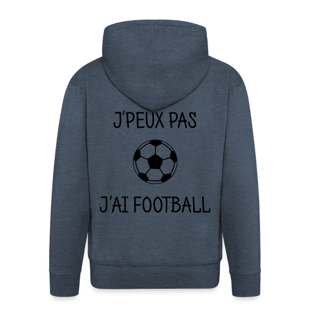 Veste à capuche Premium Homme - bleu jeans