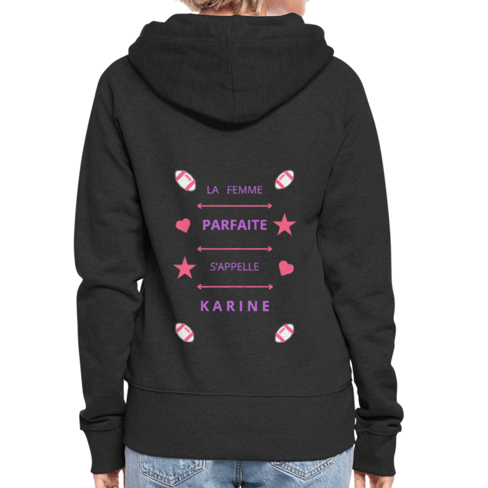 Veste à capuche Premium Femme - noir