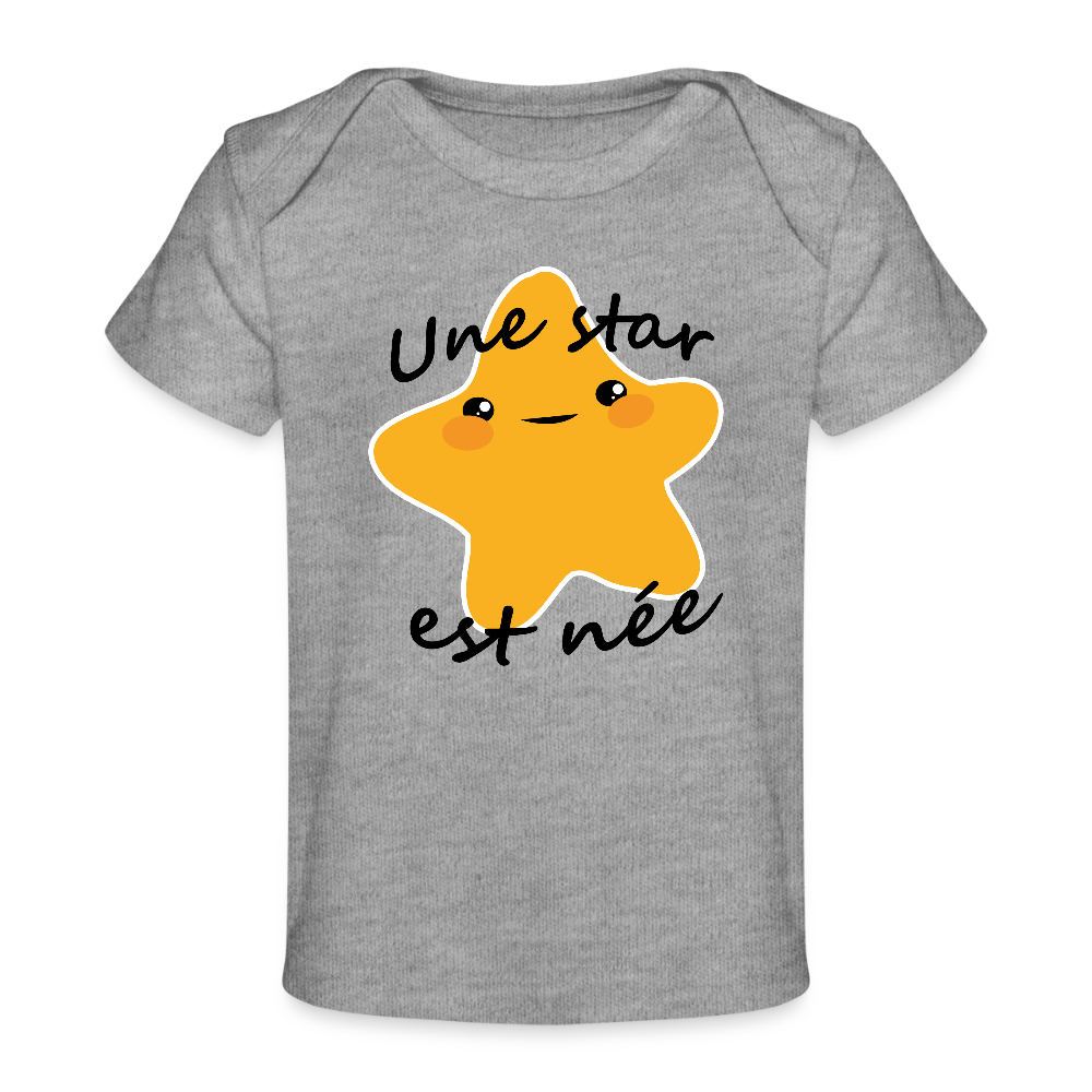 T-shirt bio Bébé - gris chiné