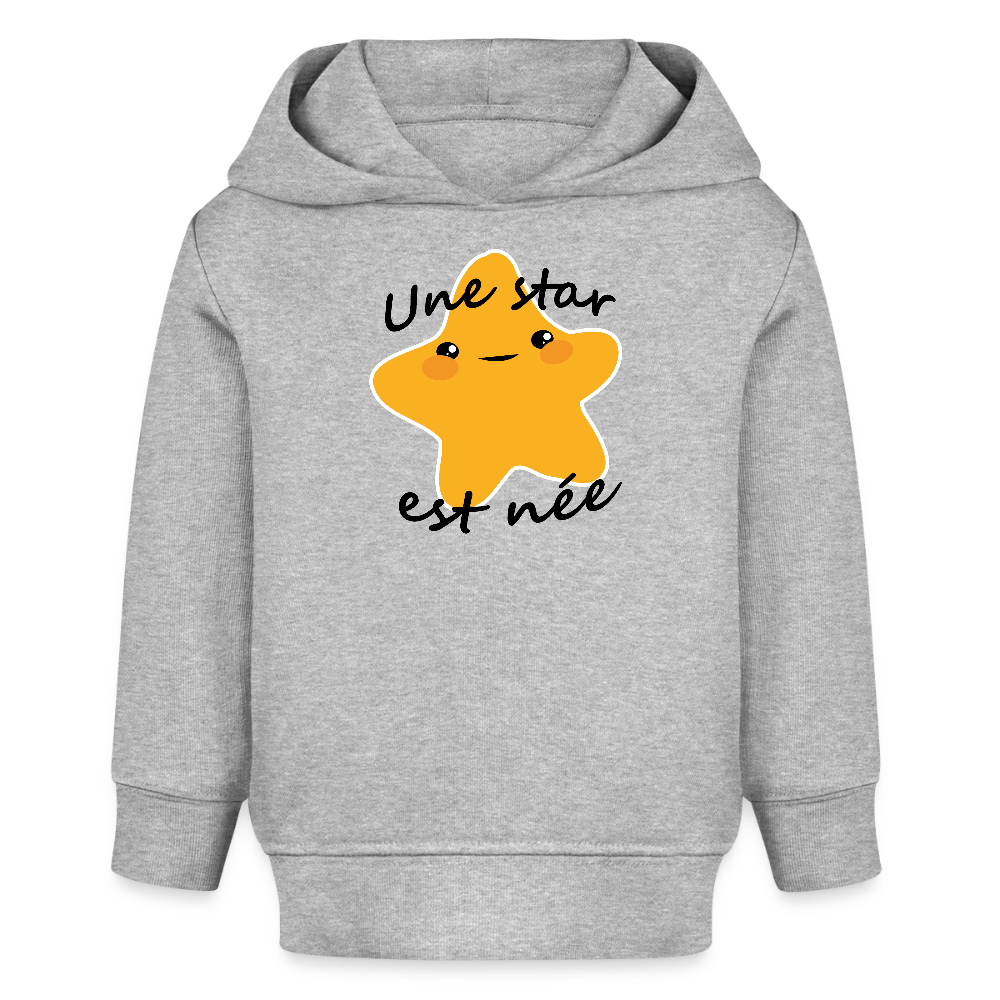 Sweat à capuche bio CRUISER Stanley/Stella Bébé - gris chiné