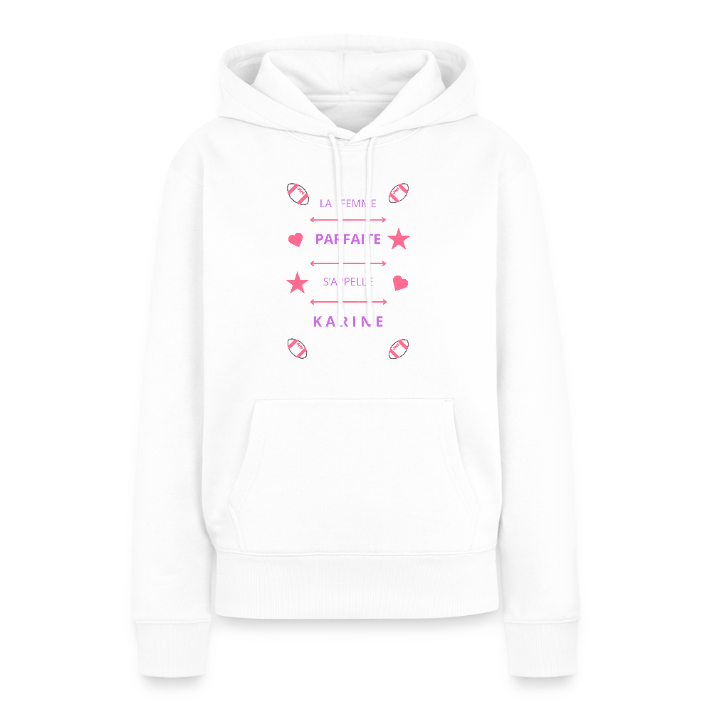 Sweat-shirt à capuche Premium pour femmes - blanc