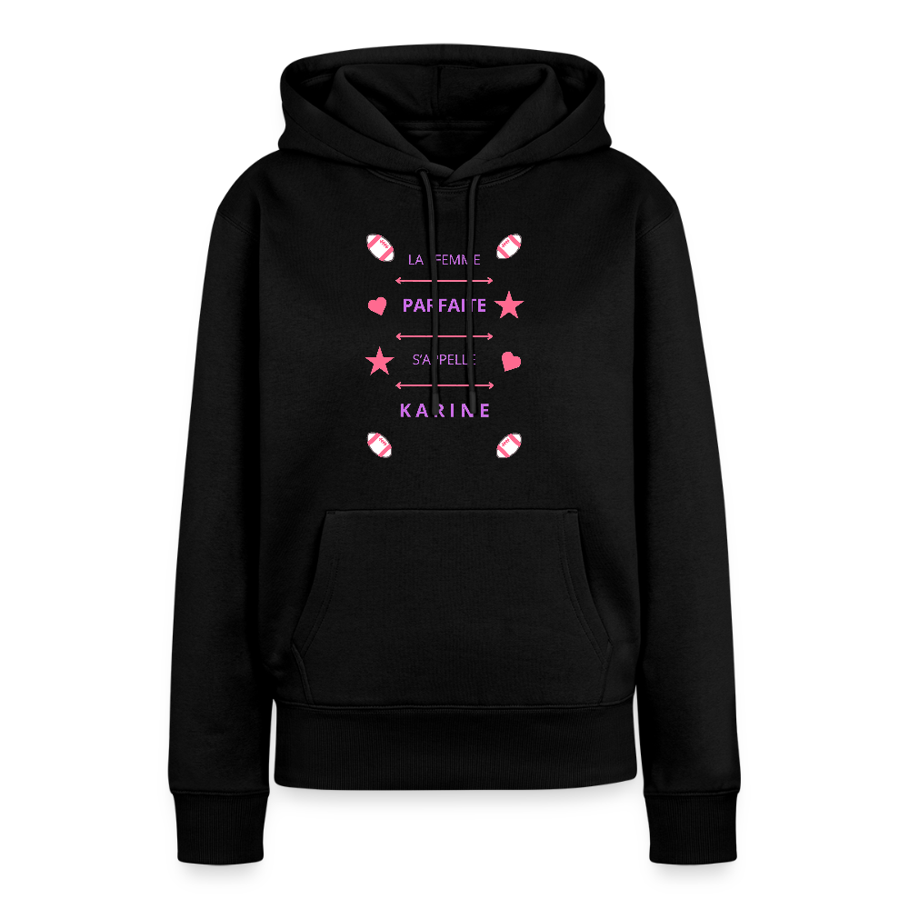 Sweat-shirt à capuche Premium pour femmes - noir