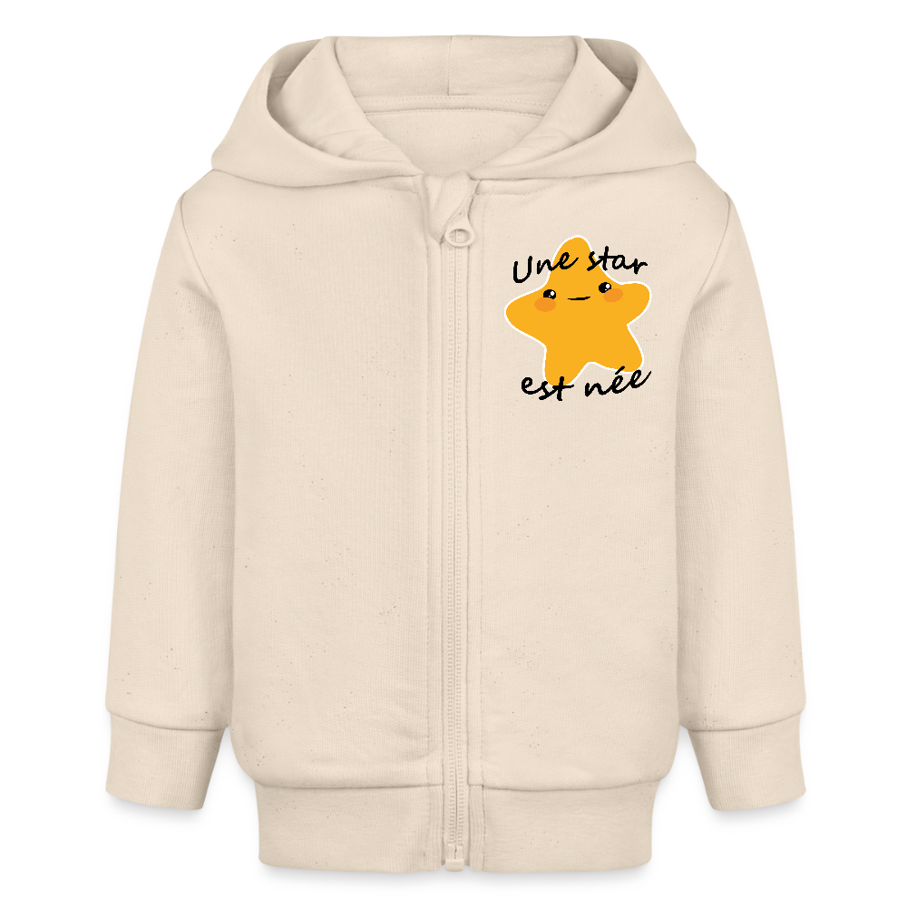 Veste à capuche bio CONNECTOR Stanley/Stella Bébé - blanc gris