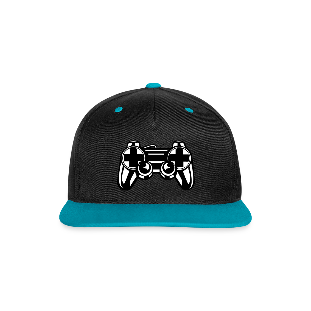 Casquette Snapback contrastée - noir/turquoise