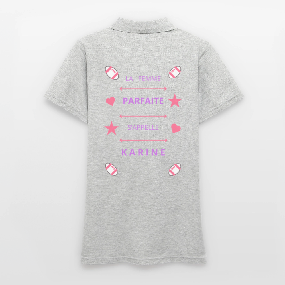 Women's Polo Shirt - gris chiné