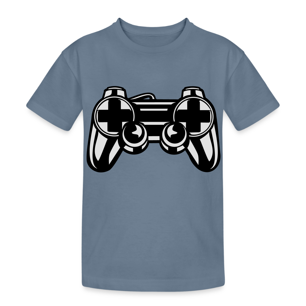 T-shirt coton épais enfant - gris bleu
