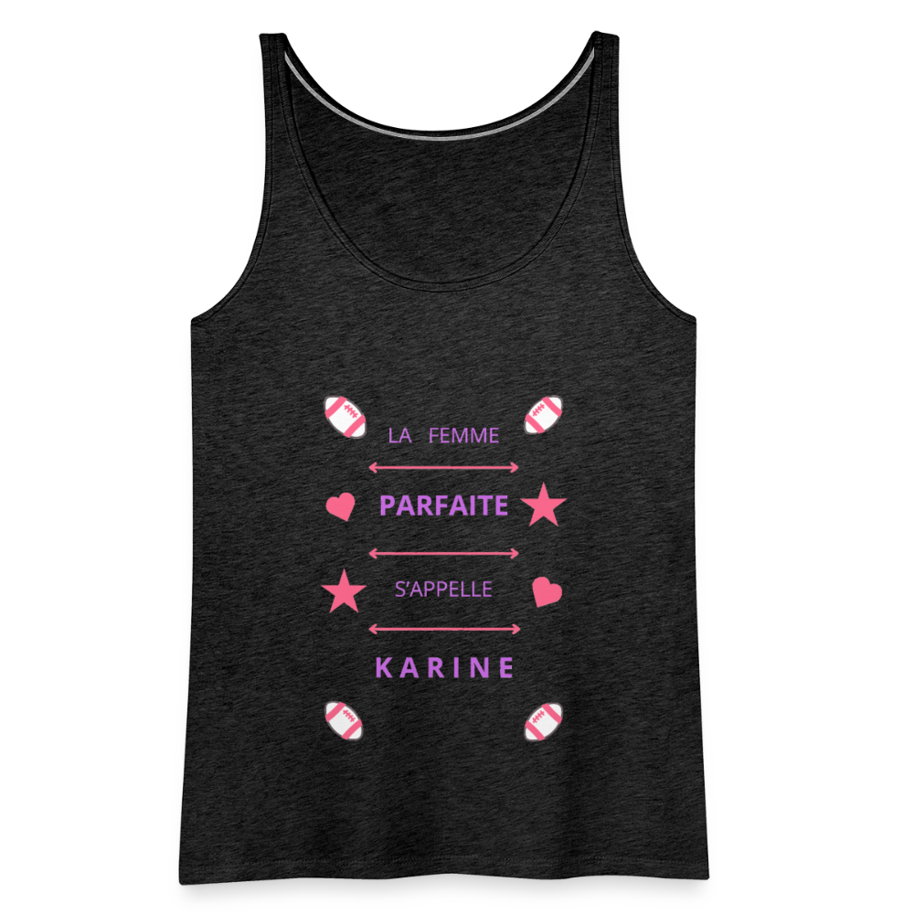 Débardeur Premium Femme - charbon