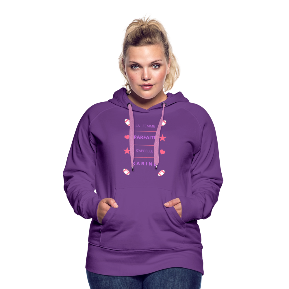 Sweat-shirt à capuche Premium pour femmes - violet