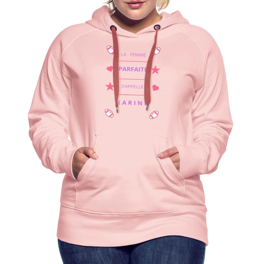 Sweat-shirt à capuche Premium pour femmes - rose cristal
