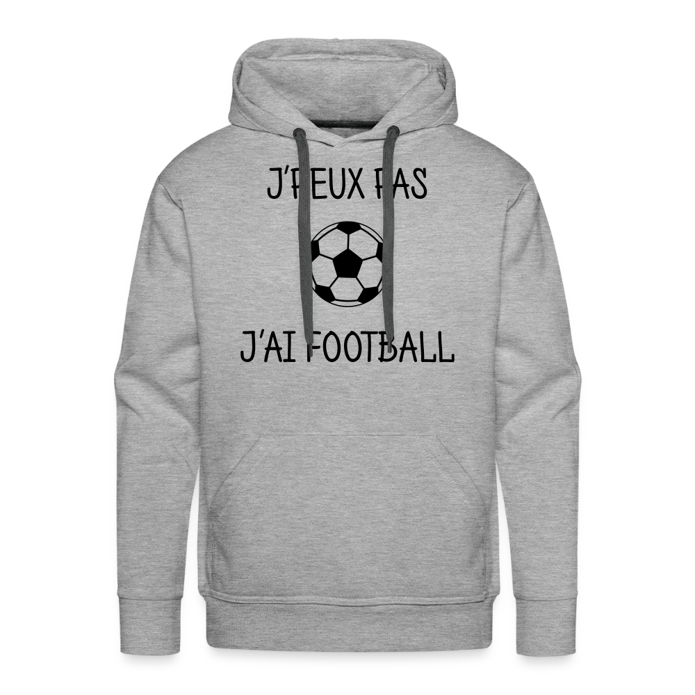 Sweat-shirt à capuche Premium pour hommes - gris chiné