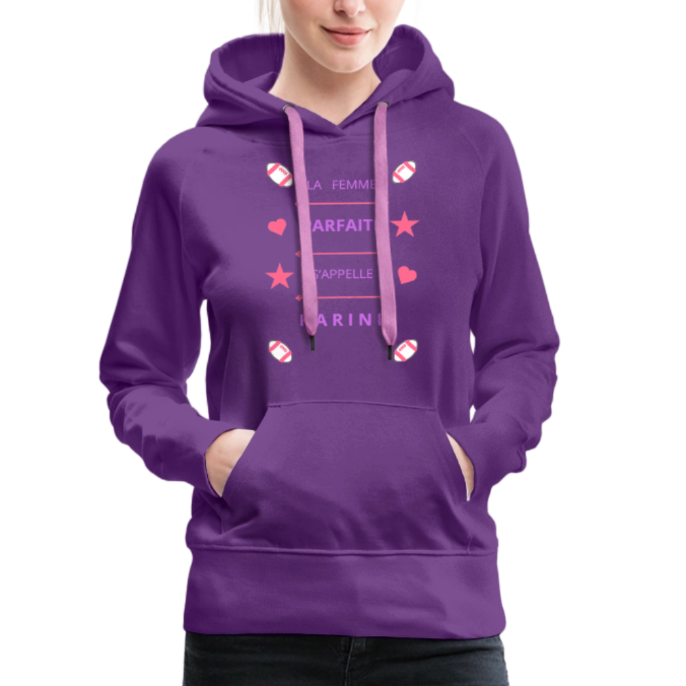 Sweat-shirt à capuche Premium pour femmes - violet