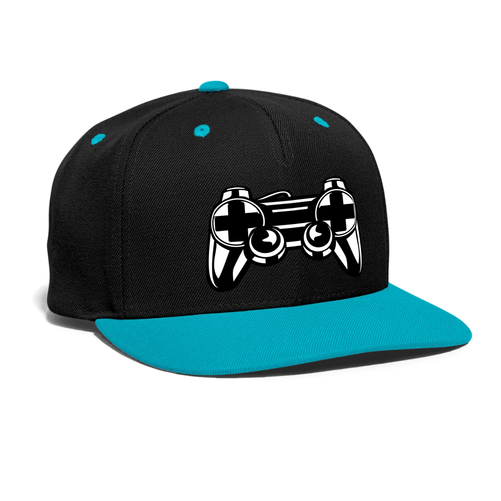 Casquette Snapback contrastée - noir/turquoise